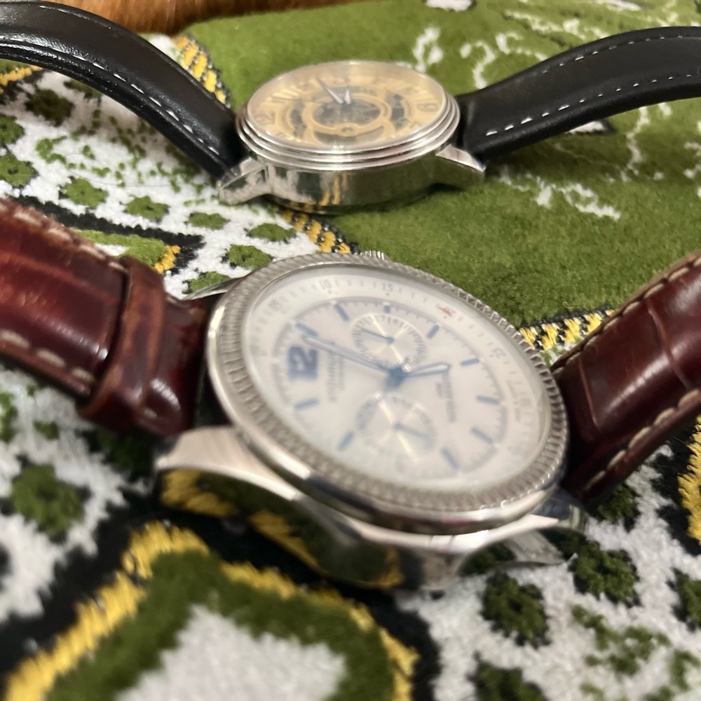 Vintage 1990’s Men Sturhling Watches- Black and Brown Leather
